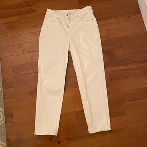 Old Navy O.G. Straight Secretly Smooth Pockets White Jeans 8